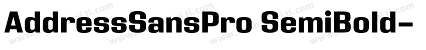 AddressSansPro SemiBold字体转换